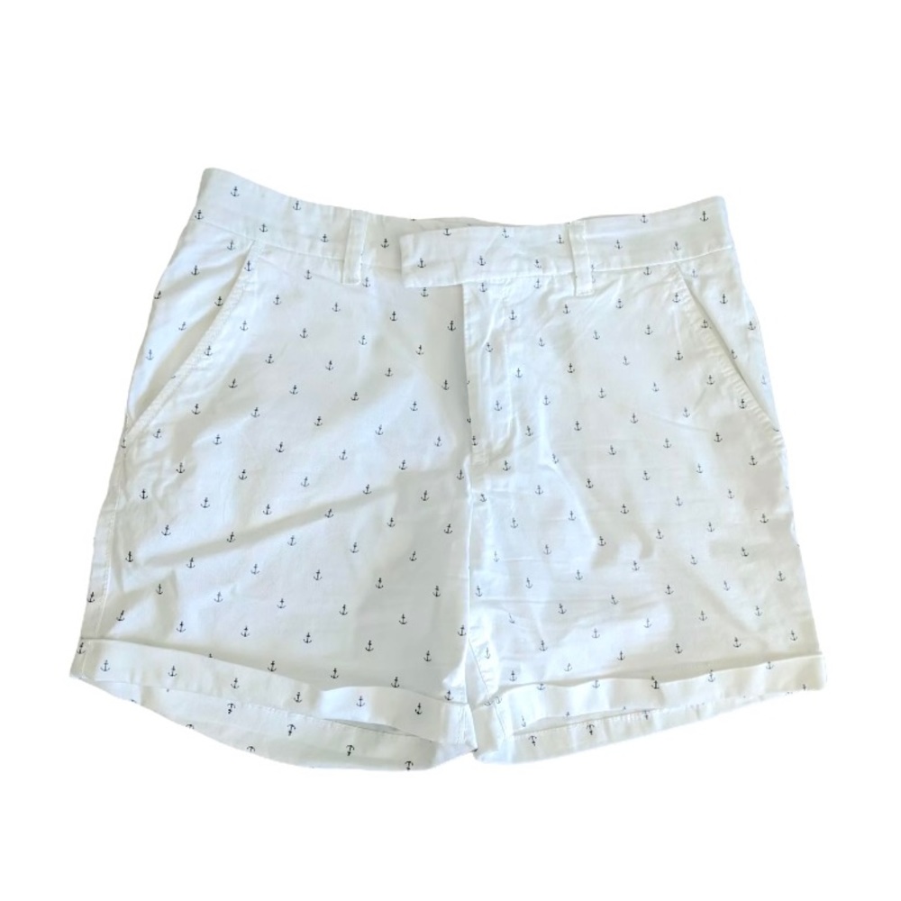 H&M White Shorts Blue Anchor L.O.G.G. Twill 6